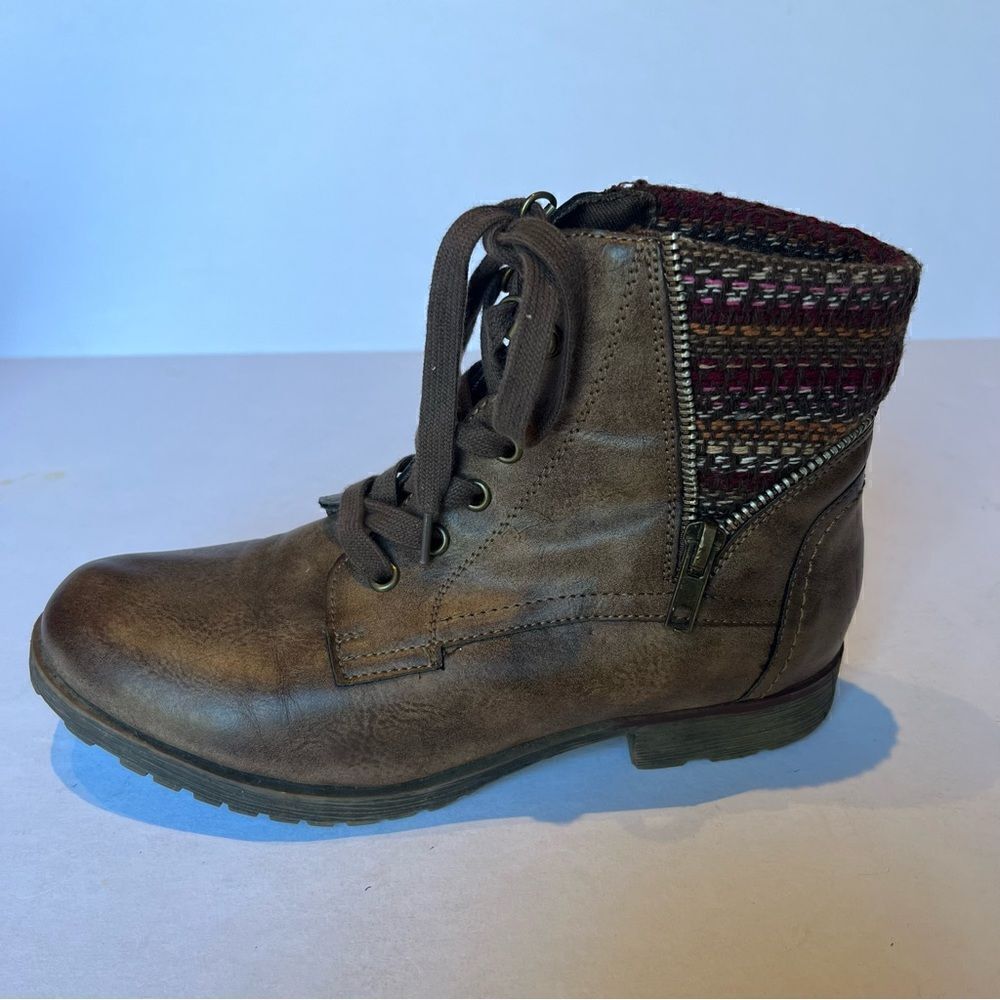 Rock & Candy Women's Lace Up Ankle Boots Brown Size 7
